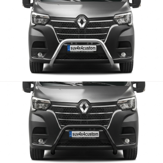 Pare-buffle avant sans barre transversale – Renault Master 2019-2024 – Noir ou Chromé