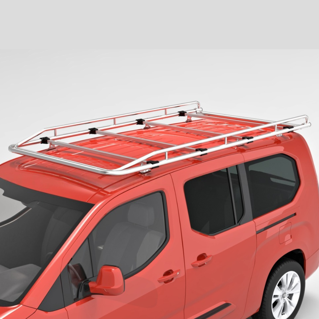 Barres de toit Peugeot Partner 2018-2024 – Inox brillant – L1 ou L2