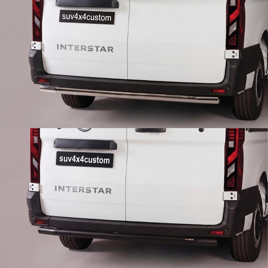 Protection arrière Nissan Interstar L2 2025+ – Noir ou Chromé – Inox 63 mm