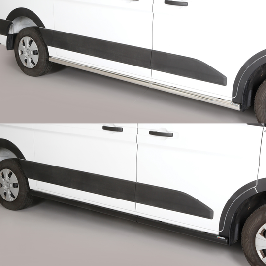 Protection latérale Nissan Interstar L3 2025+ – Noir ou Chromé – Inox 65 mm