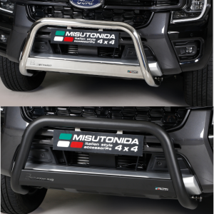 Pare-buffle Ford Ranger Double Cab 2023+ – 63 mm – Noir ou Chromé – Homologué CEE