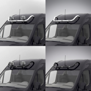 Rampe de toit pré-câblée avec LED Ford Transit 2014-2019 – H3 – Noir ou Chromé – Garantie 6 ans